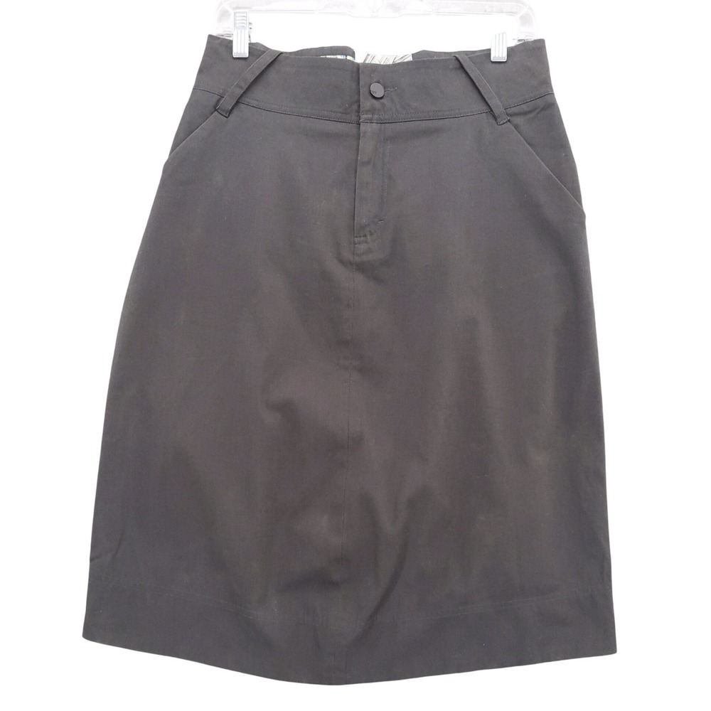 Skfk Ibina Skirt A-Line Knee Length Ruched Back Black Size 2‎ L